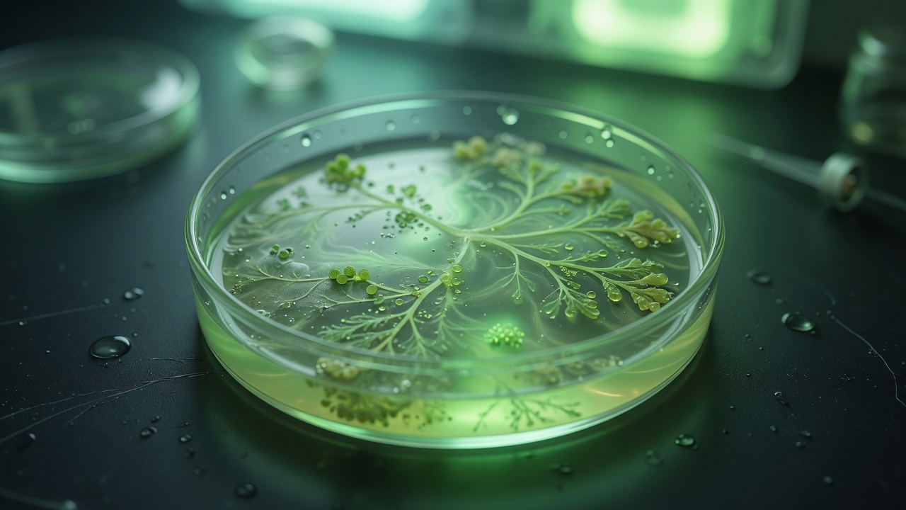 Petri dish under soft lab light